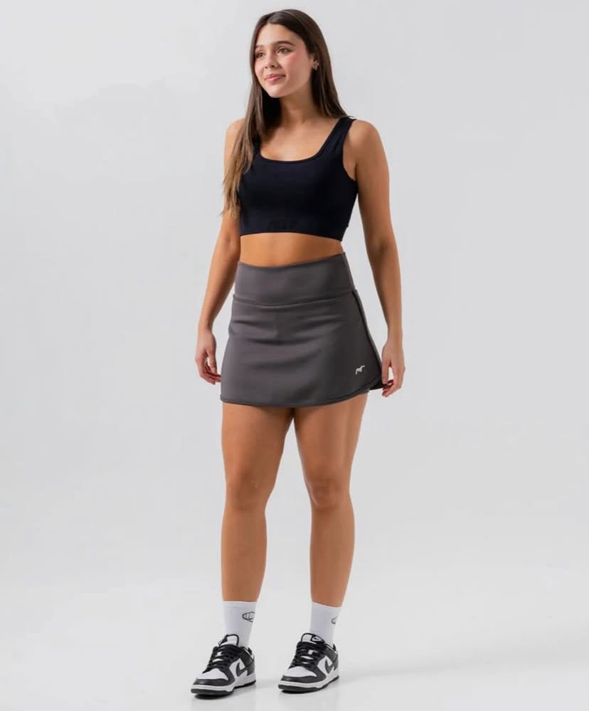 FALDA SHORT ZAMBA GRIS