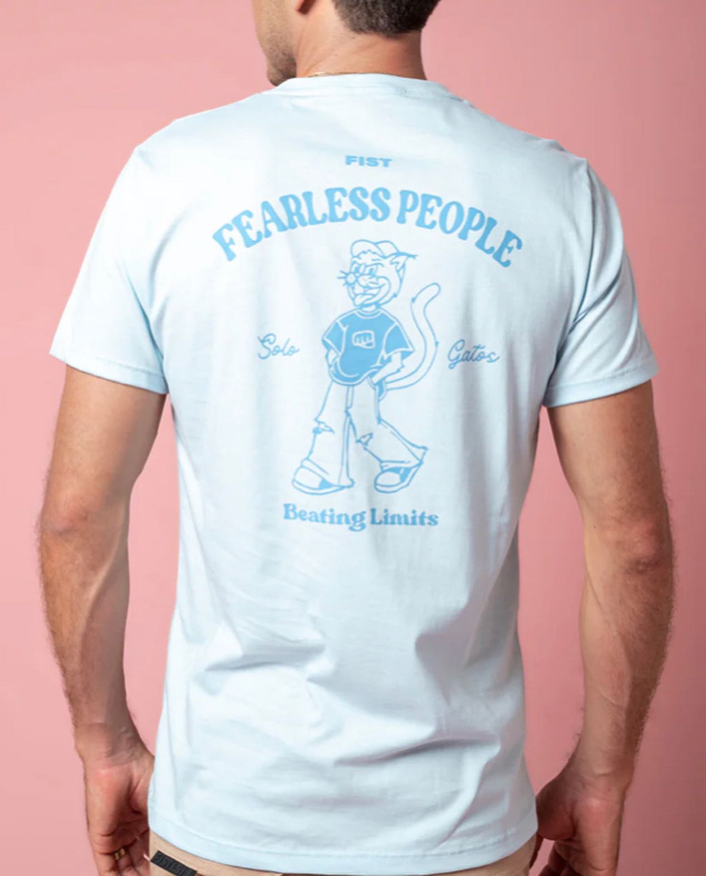 CAMISETA FEARLESS CELESTE