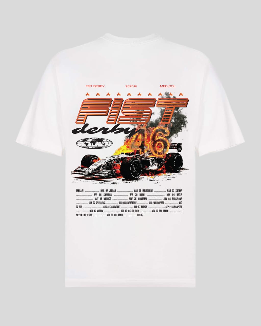 CAMISETA F1 RACING BLANCA